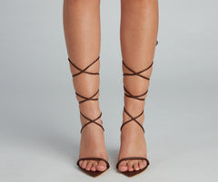 Chic Girl Lace-Up Stiletto Heels