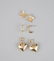 Sweet Spark Three-Pack Earrings Set
