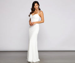 Emma Sweetheart Crepe Formal Dress