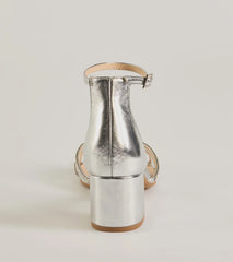 Mesmerizing Luxe Strappy Rhinestone Low-Block Heels