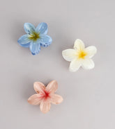Beachy Blossom Three-Pack Hair Clip Set