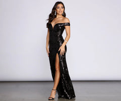 Dalilah High Slit Sequin Dress