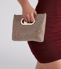 A Ray Of Rhinestone Clutch Handbag