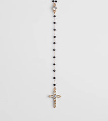 Beaded Beauty Rhinestone Cross Necklace