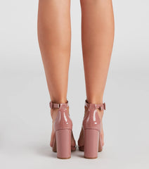 New In Town Patent Block Heels