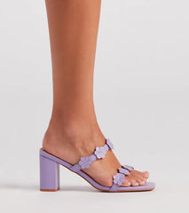 In Spring Floral Block Heel Mules