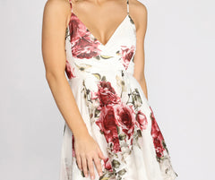 Fairy Tale Florals Chiffon Skater Dress