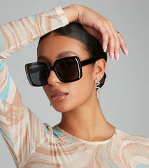 Take A Hint Oversized Sunglasses