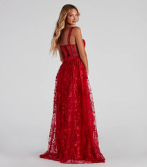 Alina Formal Illusion Lace A-Line Dress