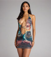 Nightlife Fantasy Butterfly Mesh Mini Dress