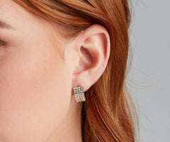 Girls Want Pearls Rhine Stud Earrings