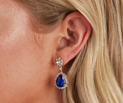 Major Glam Halo Necklace And Earrings