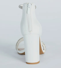 Eye-Catching Glamour Rhinestone Block Heels