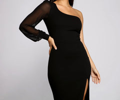 Odette Formal One Shoulder Crepe Mermaid Dress