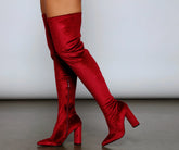 Chic Velvet Over-The-Knee Boots