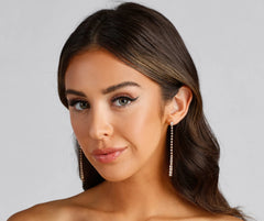 Dainty Glam Rhinestone Drop Earrings