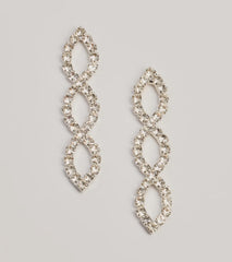 Luxe Moment Infinity Drop Rhinestone Earrings