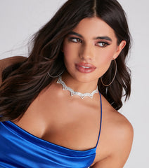 Luxe Glam Rhinestone Choker Necklace