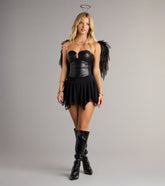 Lace-Up Allure Faux Leather Bustier Top