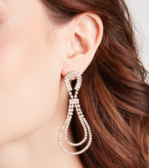 Beautiful Shine Rhinestone Teardrop Earrings