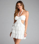 Catch Me Twirlin' Ruffle Chiffon Skater Dress