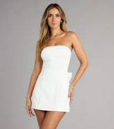 Pearls Please A-Line Bow Back Mini Dress