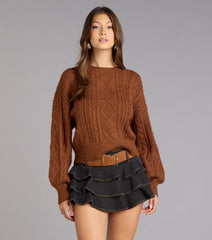 Snuggle Season Cable Knit Sweater