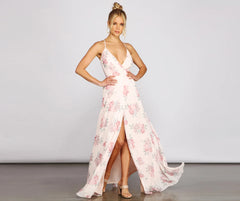Anna Floral Chiffon A-Line Dress