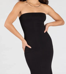 Effortless Days Strapless Bodycon Midi Dress