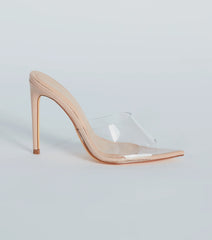 Serving Chic Vibes Clear Strap Stiletto Mules