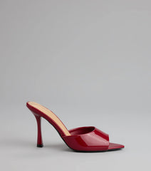 Gloss Point Patent Stiletto Mules