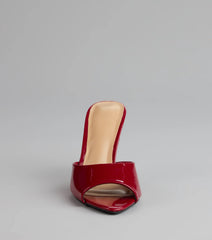 Gloss Point Patent Stiletto Mules