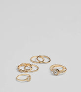 Endless Shine Seven-Pack Ring Set