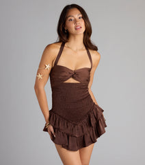 Ruffle Ready Drop Waist Skater Dress