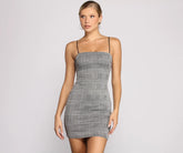 Perfect Look Plaid Knit Mini Dress
