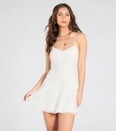 Laced In Chic Lace-Up Skater Dress
