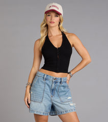 Hooked On You Halter Tank Top
