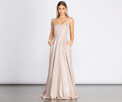 Emery Formal Glitter A-Line Dress