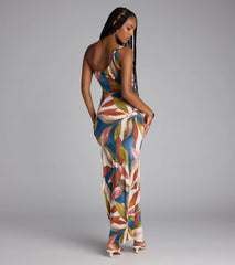 Island It Girl One-Shoulder Cutout Maxi Dress