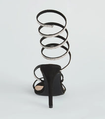 Spiral Rhinestone Stiletto Heels