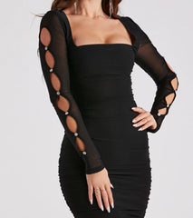 Pretty Peak Cutout Long Sleeve Dress