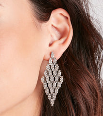 Elegant Perfection Rhinestone Diamond Drop Earrings