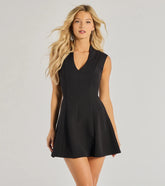 Classically Sleek Sleeveless A-Line Mini Dress