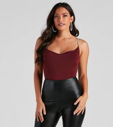 All That Glistens Cowl Neck Bodysuit