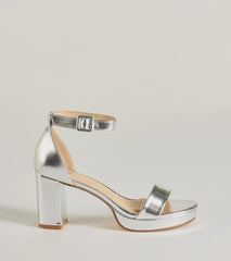 Shimmer and Shine Metallic Platform Block Heels