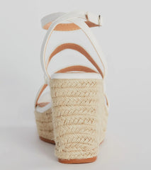 Summertime Chic Strappy Espadrille Wedges