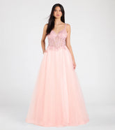 Mae Corset Lace-Up A-Line Ball Gown