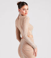 Wrapped In Rhinestone Crop Top