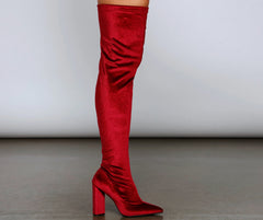 Chic Velvet Over-The-Knee Boots