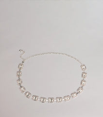 Gem Glow Etched Chain Belt